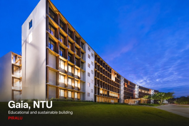 Gaia, the mass-timber academic building at Nanyang Technological University, Singapore, served by Kingspan PIRALU pre-insulated ductwork.