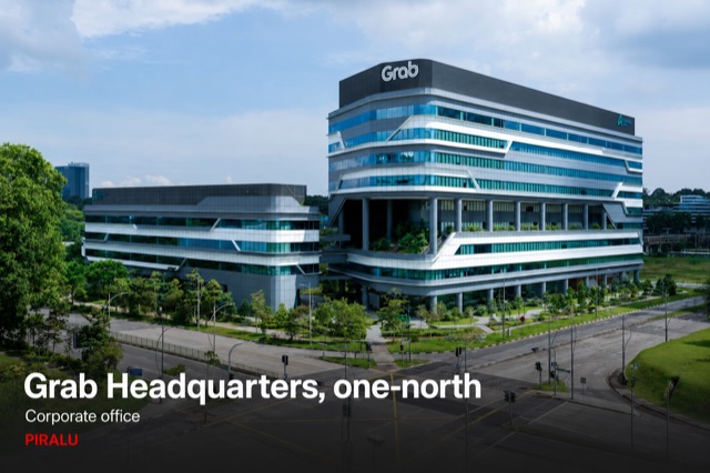 The Grab headquarters campus at one-north, Singapore, served by Kingspan PIRALU pre-insulated ductwork.