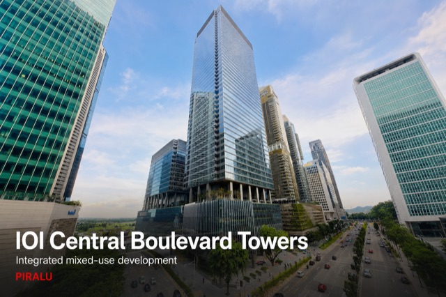 IOI Central Boulevard Towers in Singapore's Marina Bay district, served by Kingspan PIRALU pre-insulated ductwork.