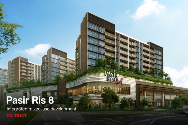 Pasir Ris 8, Singapore: a mall podium with residential blocks above, served by Kingspan PalDuct pre-insulated ductwork.