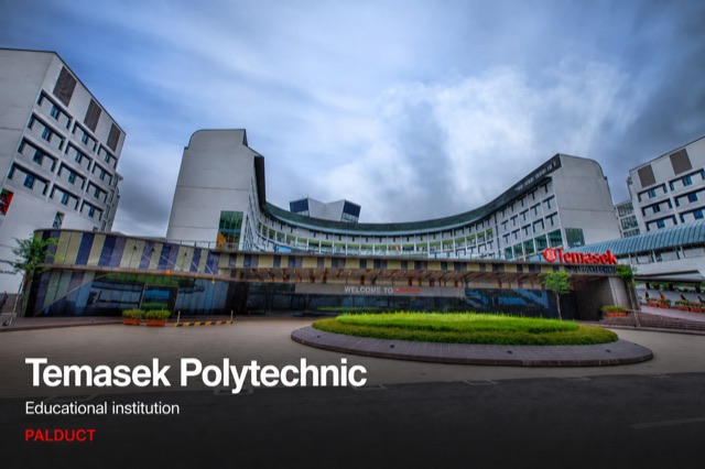 The curved main entrance building at Temasek Polytechnic, Singapore, served by Kingspan PalDuct pre-insulated ductwork.